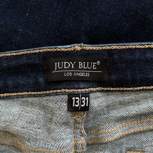 Judy Blue Womens Boyfriend Fit Jeans Size 31 Distressed Bleach Splatter Stretch - Picture 8 of 11